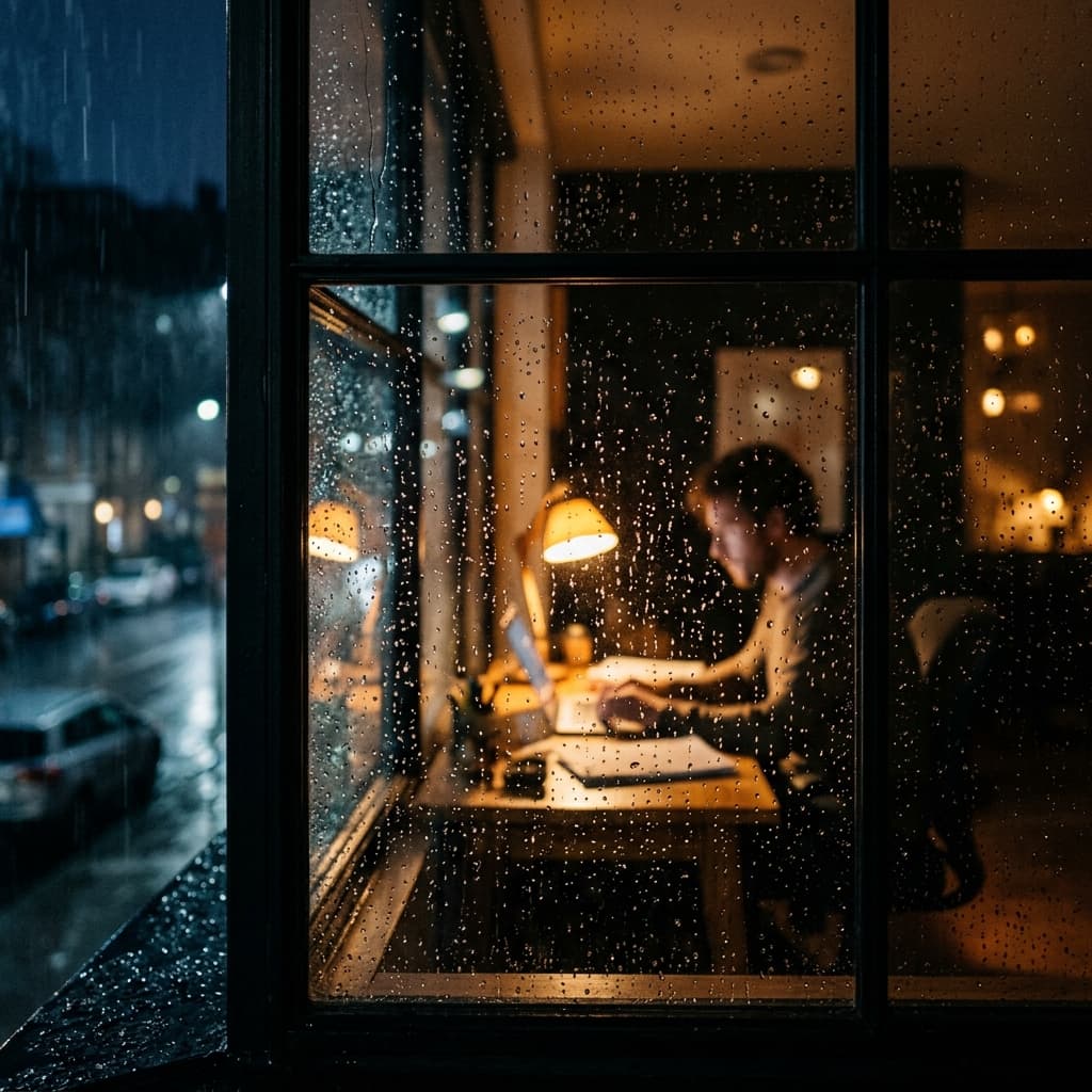 A person sitting in quiet contemplation, silhouetted against a soft light, reflecting on their emotions